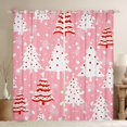 thumbnail image 1 of Feelyou Red Dots Christmas Tree Black Out Curtains, Princess Pink Cartoon Curtains Pack of 2 (42x63 Each), Happy New Year Bedroom Curtains, Curtains and Drapes Room Decor, 1 of 6