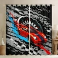thumbnail image 1 of Feelyou Red Racing Car Blackout Curtains Set of 2 (52x84 Each) for Kids, Automobile Checkered Flag Window Curtains, Extreme Sports Curtains and Drapes, Blackout Curtains Bedroom Decor, 1 of 6