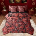 thumbnail image 1 of Feelyou Red Rustic Leaves Bedding Comforter Set 7pcs, Branches Botabical Queen Bedding Sets, Teens Adult Women Men Reversible Queen Sheet Sets, Microfiber Bedroom Decor, 1 of 8