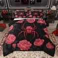 thumbnail image 1 of Feelyou Red Spider Animal Queen Comforter Set for Teen, Valentines Day Rose Flower Bedding Sets, Romantic Gothic Reversible Bedding Comforter Set, Lightweight Room Decor, 3-Piece, 1 of 8