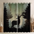 thumbnail image 1 of Feelyou Reindeer Elk Adult Curtains Pack of 2 (42x84 Each), Rustic Western Wildlife Curtains Blackout, Vintage Countryside Bedroom Curtains, Window Curtains Decor, 1 of 6