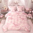 thumbnail image 1 of Feelyou Retro Camo Twin Bedding Sets 7-Piece, Pink Dinosaur Animal Bedding Comforter Set, 1 of 8