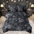 thumbnail image 1 of Feelyou Retro Camouflage Twin Bedding Sets 7-Piece, Black Camo Abstract Bedding Comforter Set, Teens Kids Boys Girls Reversible Sheet Sets, Lightweight Room Decor, 1 of 8