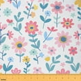 thumbnail image 1 of Feelyou Retro Flower Floral Fabric by the Yard 2 Yards, Botanical Print Room Decor Fabric by the Yard, Teens Female Girls Fabric for Sewing, Lightweight Room Decor, 1 of 6