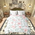 thumbnail image 1 of Feelyou Retro French Flower Twin Bedding Sets 7-Piece, Pink Floral Bedding Comforter Set, Western Countryside Reversible Sheet Sets, Lightweight Room Decor, 1 of 7