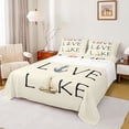 thumbnail image 1 of Feelyou Retro Lake House Queen Sheet Sets, Nautical Anchor Ship Bed Set, 4 Pieces, 1 of 7