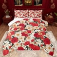 thumbnail image 1 of Feelyou Retro Romantic Rose Bedding Comforter Set, Spring Red Flower Twin Comforter Sets, Vintage Western Fashion Reversible Bedding Set, Microfiber Bedroom Decor, 2 Pieces, 1 of 8