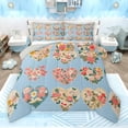 thumbnail image 1 of Feelyou Retro Rustic Flower Full Size Comforter Sets, Romantic Cartoon Love Heart Bedding Comforter Set, Teens Kids Boys Girls Reversible Bedding Sets, Super Cozy Room Decor, 3pcs, 1 of 8