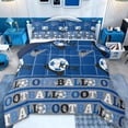 thumbnail image 1 of Feelyou Retro Soccer Sports Bedding Comforter Set, Est Sleep Rugby Football Twin Comforter Sets, Blue Cartoon Ball Reversible Bedding Set, Breathable Home Decor, 2 Pieces, 1 of 9