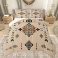 thumbnail image 1 of Feelyou Retro Western Aztec Queen Comforter Set, Hippie Wheat Triangle Bedding Set, 3pcs, 1 of 8