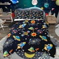 thumbnail image 1 of Feelyou Rocket Planet Queen Comforter Set, Mystic Outer Space Bedding Sets, Teens Kids Boys Girls Reversible Bedding Comforter Set, Luxury Bedroom Decor, 3 Pieces, 1 of 8