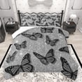 thumbnail image 1 of Feelyou Romantic Butterfly Animal Bedding Comforter Set, Fashion Bling Stars Twin Comforter Sets, Chic Sequin Print Grey Bedding Set, Breathable Home Decor, 2 Pieces, 1 of 9
