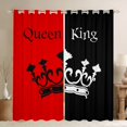 thumbnail image 1 of Feelyou Romantic Crown Curtains Pack of 2 (52x84 Each), Valentine's Day Window Curtains, 1 of 6
