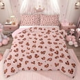 thumbnail image 1 of Feelyou Romantic Love Heart Bedding Comforter Set, Fashion Leopard Cheetah Print Twin Comforter Sets, Teens Kids Girls Women Reversible Bedding Set, Ultra Soft Bedroom Decor, 2 Pieces, 1 of 9