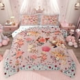 thumbnail image 1 of Feelyou Romantic Rose Flower Full Size Comforter Sets for Girl, Spring Leaf Botanical Bedding Comforter Set, Retro French Style Reversible Bedding Sets, Lightweight Room Decor, 3-Piece, 1 of 8