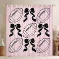 thumbnail image 1 of Feelyou Rugby Football Curtains Pack of 2 (42x84 Each), Pink Bowknot Curtains Blackout, 1 of 6