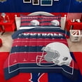 thumbnail image 1 of Feelyou Rugby Sport Player Bedding Comforter Set for Teens, Red Navy Cartoon Twin Comforter Sets, Football Soccer Theme Reversible Bedding Set, Luxury Bedroom Decor, 2-Piece, 1 of 9