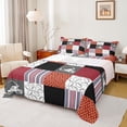 thumbnail image 1 of Feelyou Rugby Sports Lover Bed Sheets, Hippie Patchwork King Sheets, 4pcs, 1 of 7