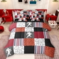 thumbnail image 1 of Feelyou Rugby Sports Lover Bedding Comforter Set 7pcs, Hippie Patchwork King Bedding Sets, 1 of 8
