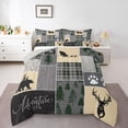 thumbnail image 1 of Feelyou Rustic Adventure Queen Comforter Set, Deer Bear Bedding Comforter Set, 3pcs, 1 of 7