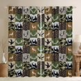 thumbnail image 1 of Feelyou Rustic Animal Black Out Curtains, Green Camo Curtains Pack of 2 (42x63 Each), 1 of 6