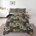 thumbnail image 1 of Feelyou Rustic Animal Twin Comforter Sets, Green Camo Bedding Set, 2-Piece, 1 of 6