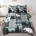 thumbnail image 1 of Feelyou Rustic Bear Bedding Comforter Set 7-Piece, Patchwork Full Bedding Set, 1 of 7