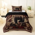 thumbnail image 1 of Feelyou Rustic Bear Twin Comforter Sets, Western Boho Bedding Set, 2-Piece, 1 of 7