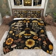 thumbnail image 1 of Feelyou Rustic Bee Print Full Size Comforter Sets for Kids, Vibrant Groovy Mushroom Bedding Comforter Set, Cartoon Boho Animal Reversible Bedding Sets, Luxury Bedroom Decor, 3pcs, 1 of 8