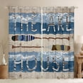 thumbnail image 1 of Feelyou Rustic Boat Paddle Blackout Curtains Set of 2 (52x84 Each), Western Lodge Cabin Window Curtains, Countryside Cabin Curtains and Drapes, Window Curtains Bedroom Decor, 1 of 6