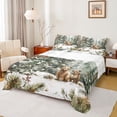 thumbnail image 1 of Feelyou Rustic Cea Wildlife Full Size Sheets, Winter Christmas Tree Bed Sheets, Watercolor Art Sheet Sets, Super Cozy Room Decor, 4pcs, 1 of 7