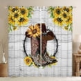 thumbnail image 1 of Feelyou Rustic Cowboy Boot Curtains Pack of 2 (52x84 Each), SunFloral Window Curtains, 1 of 6