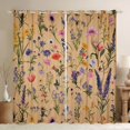 thumbnail image 1 of Feelyou Rustic Daisy Groovy Curtains Pack of 2 (42x84 Each) for Teen, Kawaii Cartoon Butterfly Curtains Blackout, Vintage Floral Flower Bedroom Curtains, Curtains and Drapes Decor, 1 of 6