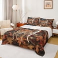 thumbnail image 1 of Feelyou Rustic Deer Animal Full Size Sheets, Retro American Flag Bed Sheets, 4 Pieces, 1 of 7