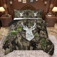 thumbnail image 1 of Feelyou Rustic Deer Print Queen Comforter Set, Branches Plant Botanical Bedding Sets, Green Lodge Cabin Reversible Bedding Comforter Set, Microfiber Bedroom Decor, 3 Pieces, 1 of 8