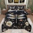 thumbnail image 1 of Feelyou Rustic Dragonfly Kid Twin Comforter Sets, Boho Flower Floral Bedding Set, 2 Pieces, 1 of 8