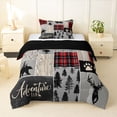thumbnail image 1 of Feelyou Rustic Farmhouse Twin Comforter Sets, Retro Plaid Bedding Set, 2pcs, 1 of 7
