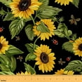 thumbnail image 1 of Feelyou Rustic Floral Child Fabric by the Yard 2 Yards, Vibrant Sunflower Home Decor Fabric by the Yard, Plant Botanical Sewing Fabric, Microfiber Bedroom Decor, 1 of 6