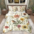 thumbnail image 1 of Feelyou Rustic Groovy Flower Bedding Comforter Set 7pcs, Chinese Style Queen Bedding Sets, 1 of 8