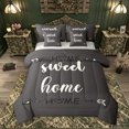 thumbnail image 1 of Feelyou Rustic Home Sweet Bedding Comforter Set for Adults Men Women, Arrow Quote Full Bedding Set, Dark Gray, Grey Reversible, 7pcs, 1 of 7
