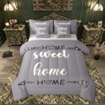 thumbnail image 1 of Feelyou Rustic Home Sweet Bedding Comforter Set for Adults Men Women, Arrow Quote King Bedding Sets, Gray, Grey Reversible, 7 Pieces, 1 of 7