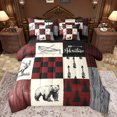 thumbnail image 1 of Feelyou Rustic Hunting Deer Bedding Comforter Set 7 Pieces, Farmhouse Boating Lover Full Bedding Set, Western Lodge Cabin Reversible Fitted Sheet Flat Sheet, Microfiber Bedroom Decor, 1 of 8