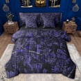 thumbnail image 1 of Feelyou Rustic Leaf Branches Bedding Comforter Set 7pcs, Farmhouse Plant Botanical Queen Bedding Sets, Purple Lake House Reversible Queen Sheet Sets, Super Cozy Room Decor, 1 of 8