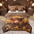 thumbnail image 1 of Feelyou Rustic Little Cow Bedding Comforter Set 7 Pieces for Kid, Vibrant Daisy Groovy Floral Full Bedding Set, Cartoon Farmhouse Animal Reversible Fitted Sheet Flat Sheet, Microfiber Bedroom Decor, 1 of 8