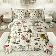 thumbnail image 1 of Feelyou Rustic Mushroom Print Bedding Comforter Set 7pcs, Jungle Flower Floral King Bedding Sets, Farmhouse Plant Botanical Reversible Bed Sheets, Super Cozy Room Decor, 1 of 8