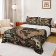 thumbnail image 1 of Feelyou Rustic Outdoor Bass Fishing Full Size Sheets for Men Boys, Country Woodland Animal Bed Sheets, Brown, 4-Piece, 1 of 5