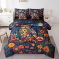 thumbnail image 1 of Feelyou Rustic Owl Flower Twin Bedding Sets 7pcs, Hippie Galaxy Bedding Comforter Set, 1 of 8