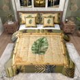 thumbnail image 1 of Feelyou Rustic Palm Leaf Bedding Comforter Set 7pcs for Teen, Tropic Botanical King Bedding Sets, Summer Plant Theme Reversible Bed Sheets, Ultra Soft Bedroom Decor, 1 of 8