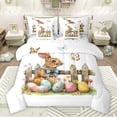 thumbnail image 1 of Feelyou Rustic Rabbit Animal Bedding Comforter Set 7 Pieces for Kids, Happy Easter Full Bedding Set, Butterfly Flower Eggs Reversible Fitted Sheet Flat Sheet, Ultra Soft Bedroom Decor, 1 of 7