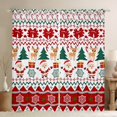 thumbnail image 1 of Feelyou Santa Claus Curtains Pack of 2 (42x84 Each) for Teen, Red Triangle Geometric Curtains Blackout, Merry Christmas Bedroom Curtains, Window Curtains Room Decor, 1 of 6